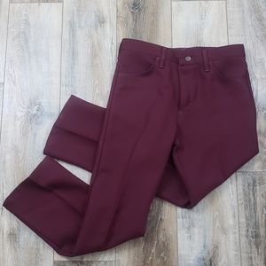 Burgundy Wrangler High Waisted Slacks sz 32x30